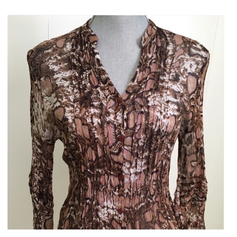 Stunning Casual Studio sheer button down top